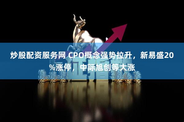 炒股配资服务网 CPO概念强势拉升，新易盛20%涨停，中际旭创等大涨